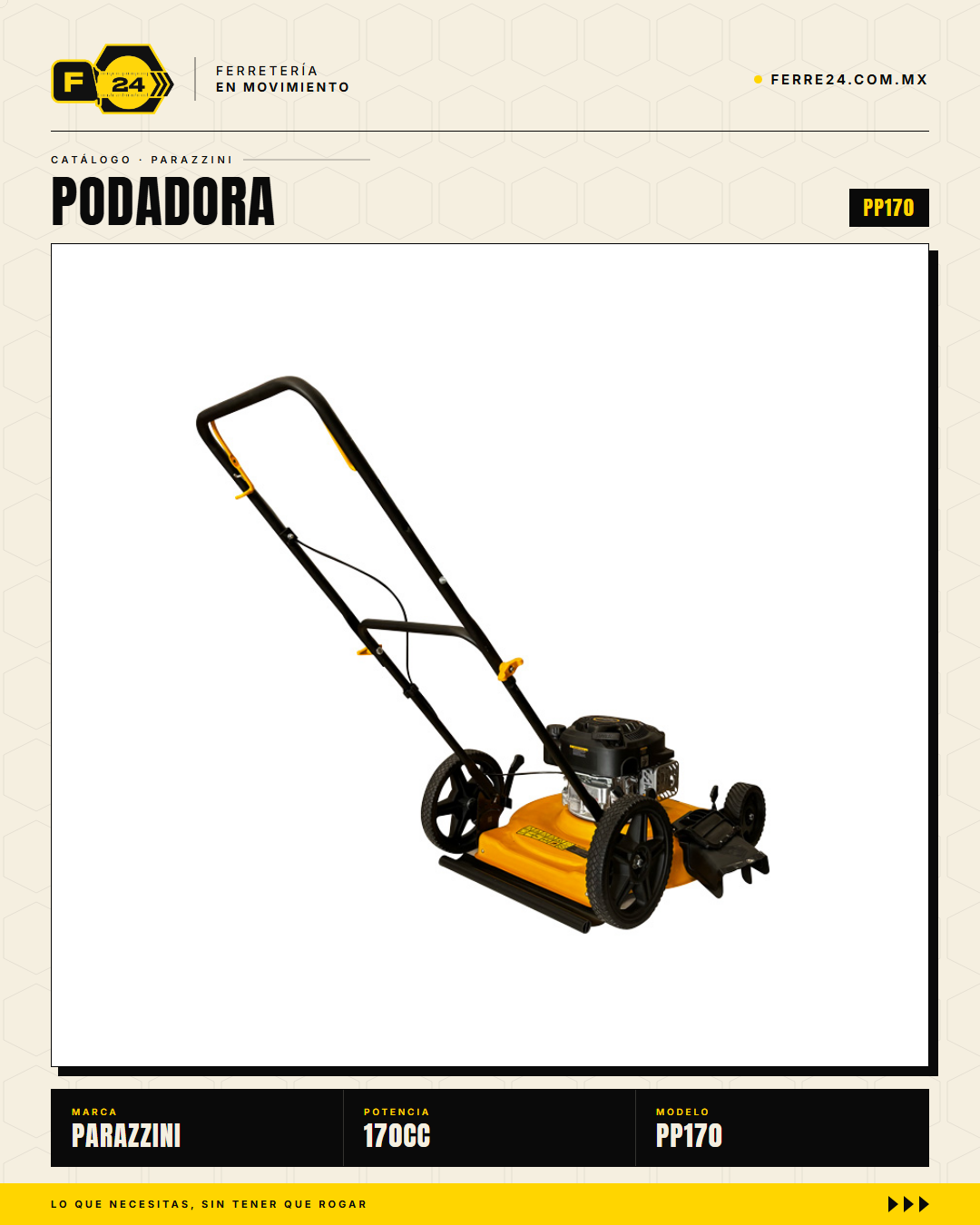 Podadora Parazzini Pro 170cc Autopropulsada — Cuchilla 21 Pulg · sec_003