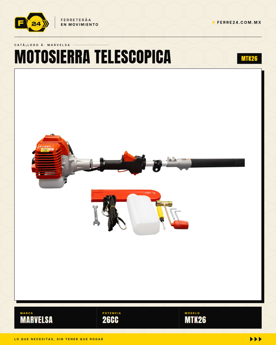 MTK26 — agarradera ergonómica y controles