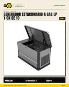 Generador estacionario trifásico 10 kW — gas LP/GN, ATS automático · sec_003