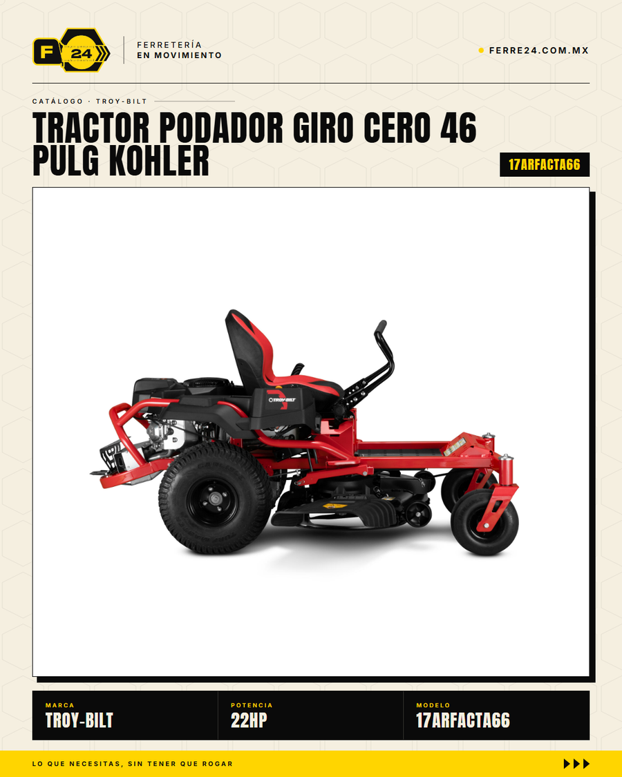 Tractor Podador Giro Cero 46" Kohler 22HP - Troy-Bilt Mustang Z46 · sec_003