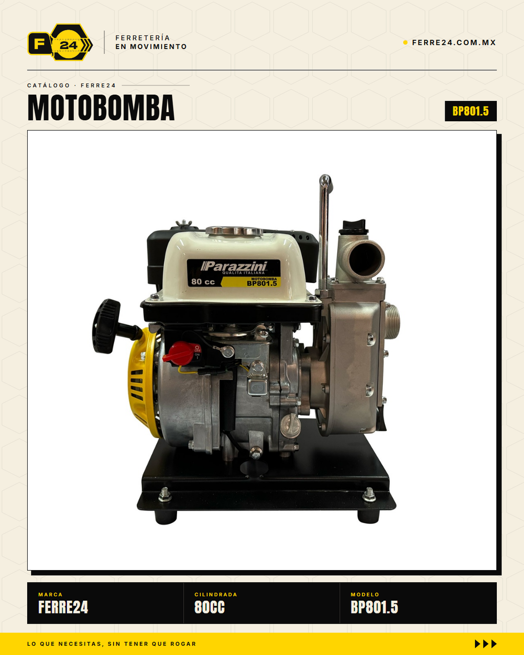 Motobomba Autocebante 80 cc — 1.5", 14 kg · sec_003