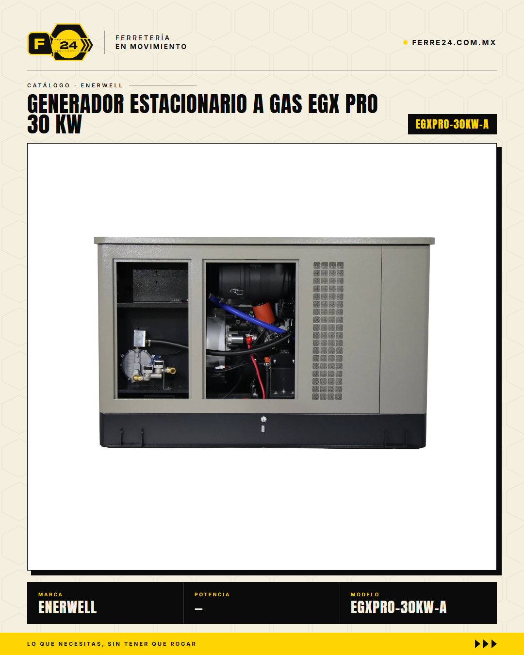 Generador Estacionario a Gas 30 kW — EGX PRO · sec_003