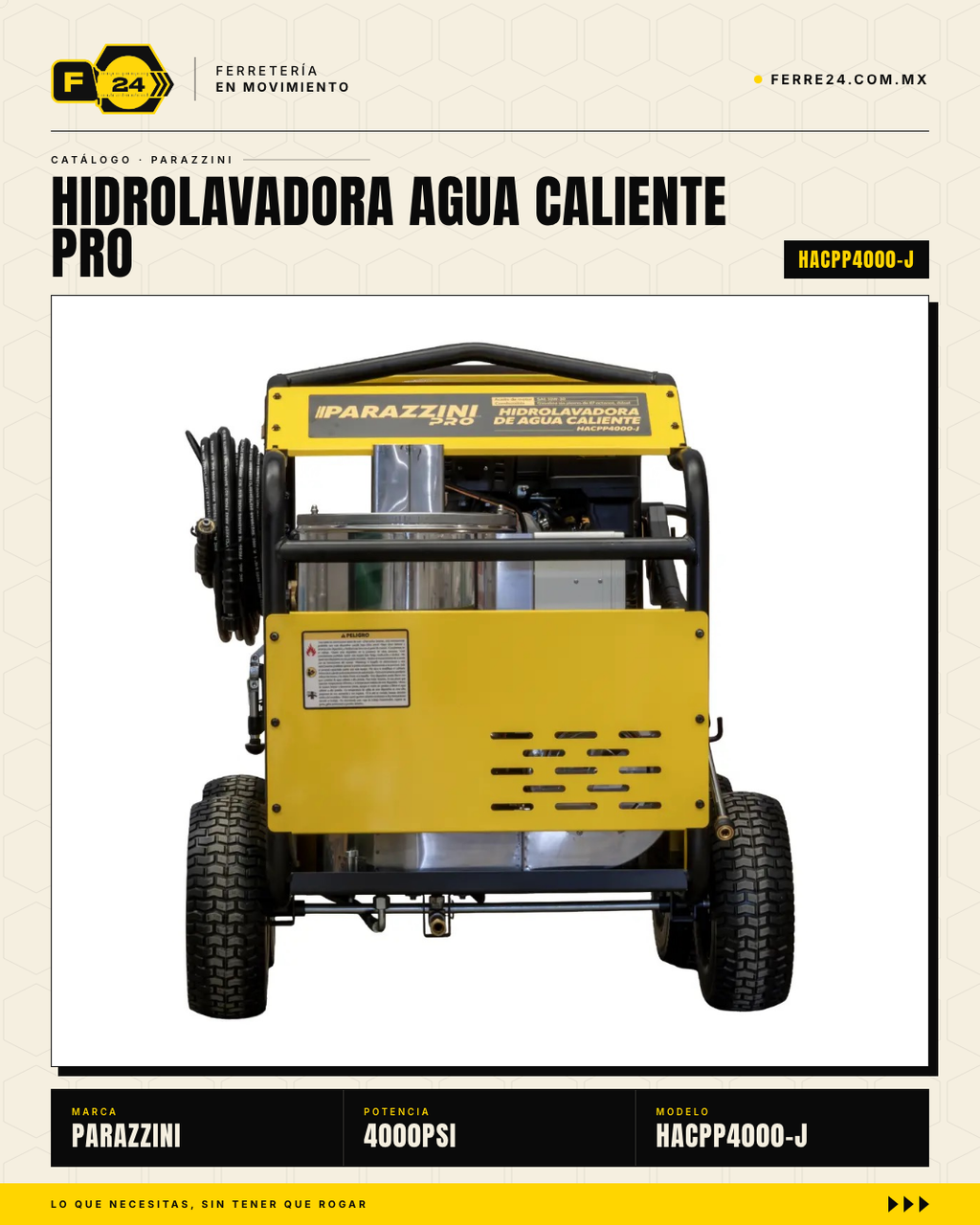 Hidrolavadora de Agua Caliente Parazzini Pro 4000 PSI · sec_003