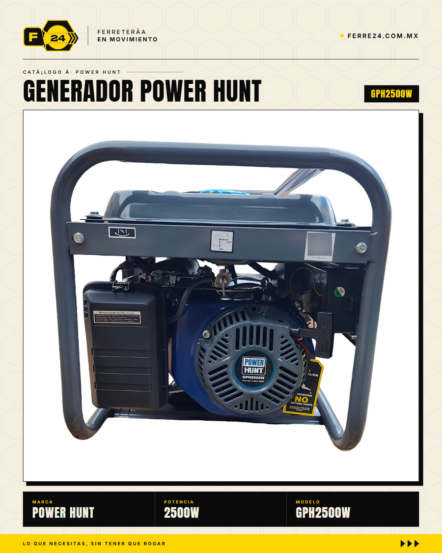 GPH2500W — regulador AVR y voltímetro
