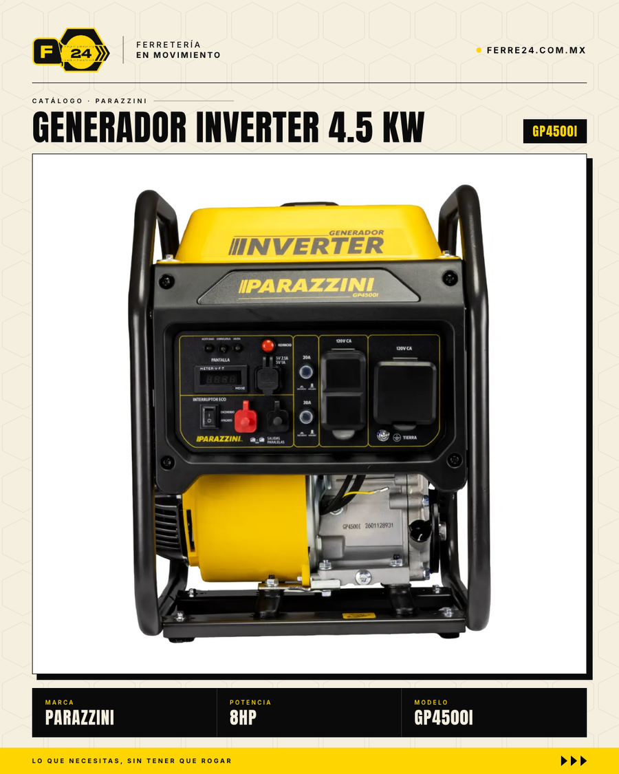 Generador Inverter Parazzini GP4500I — 4.5 KW Onda Pura · sec_003