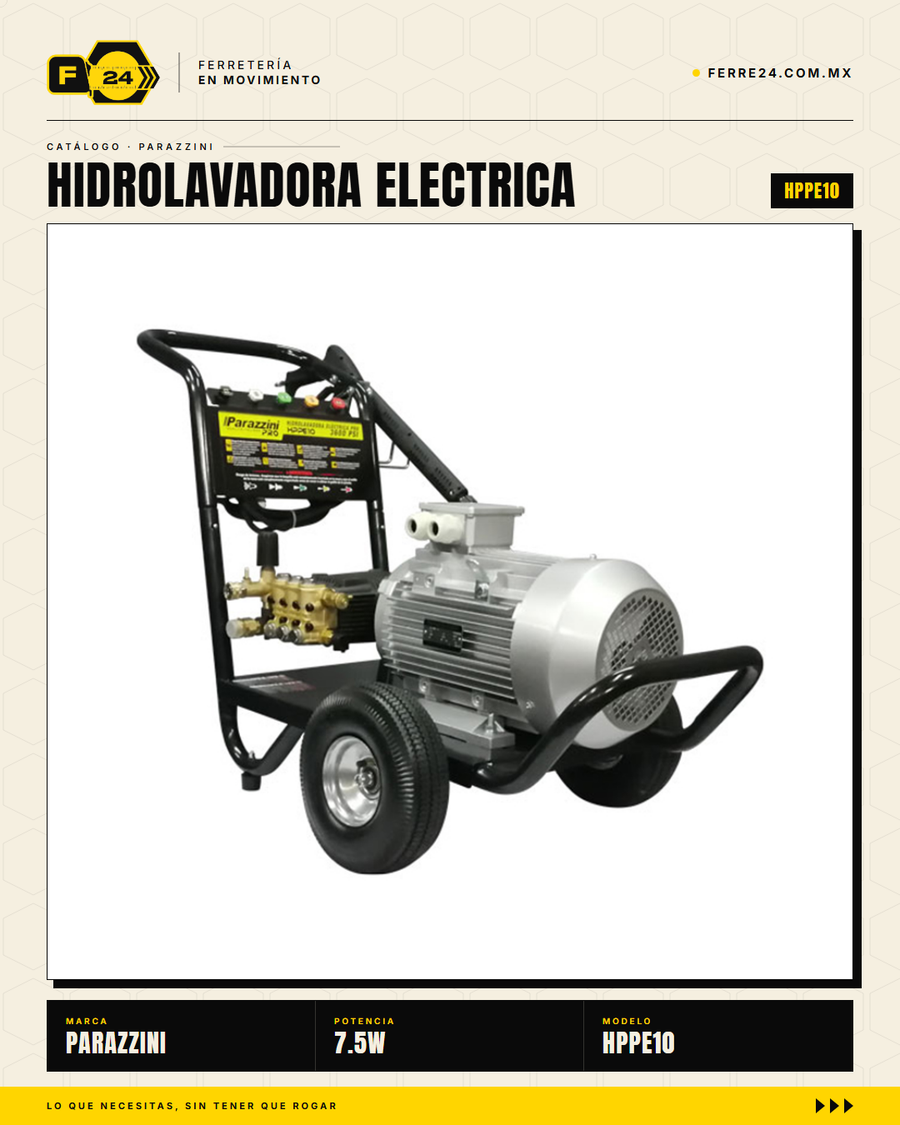 Hidrolavadora Eléctrica Industrial Parazzini Pro 10 HP — 234 bar · sec_003