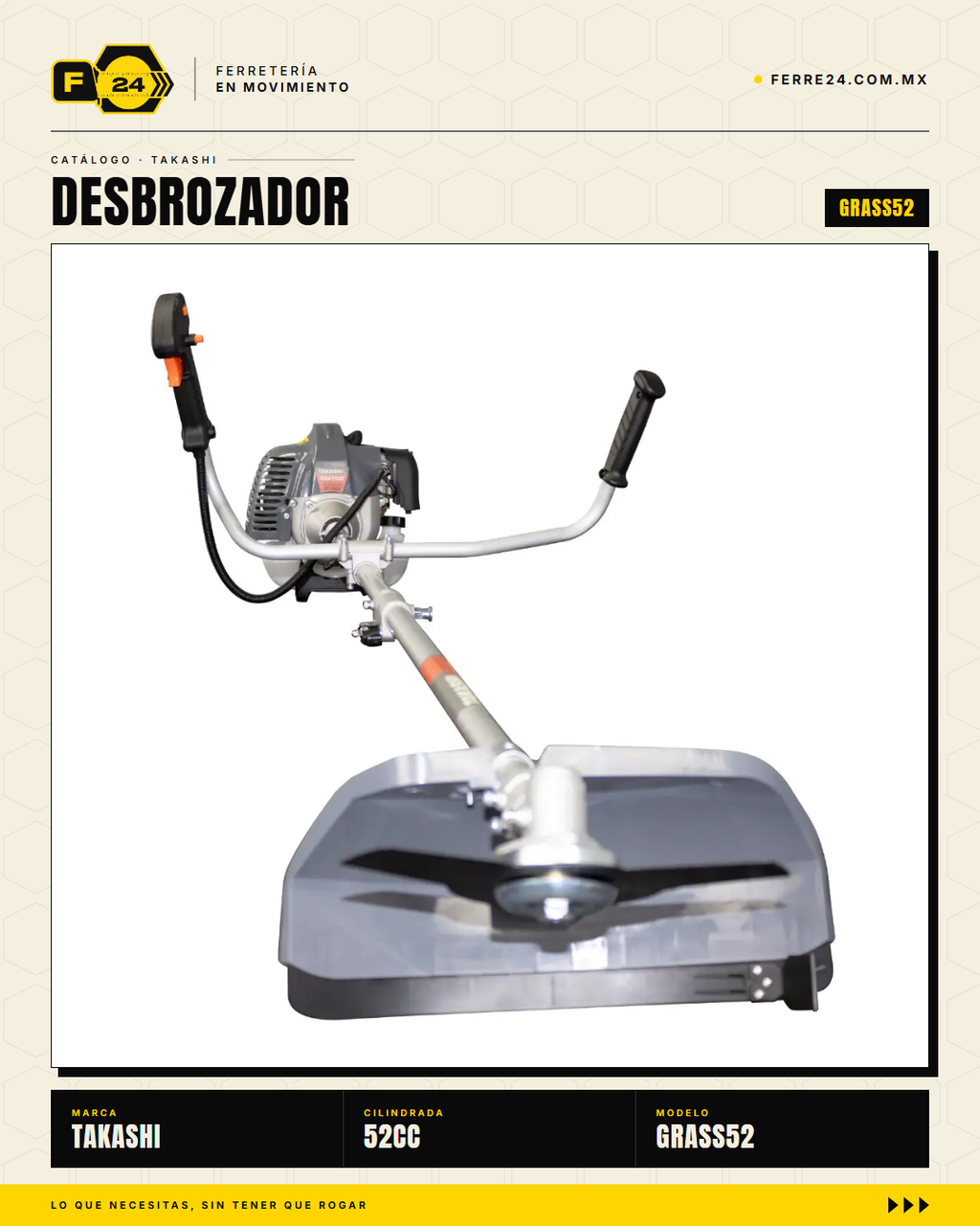 Desbrozadora Takashi GRASS52 52 cc — Guarda Ancha, Kit Completo · sec_003