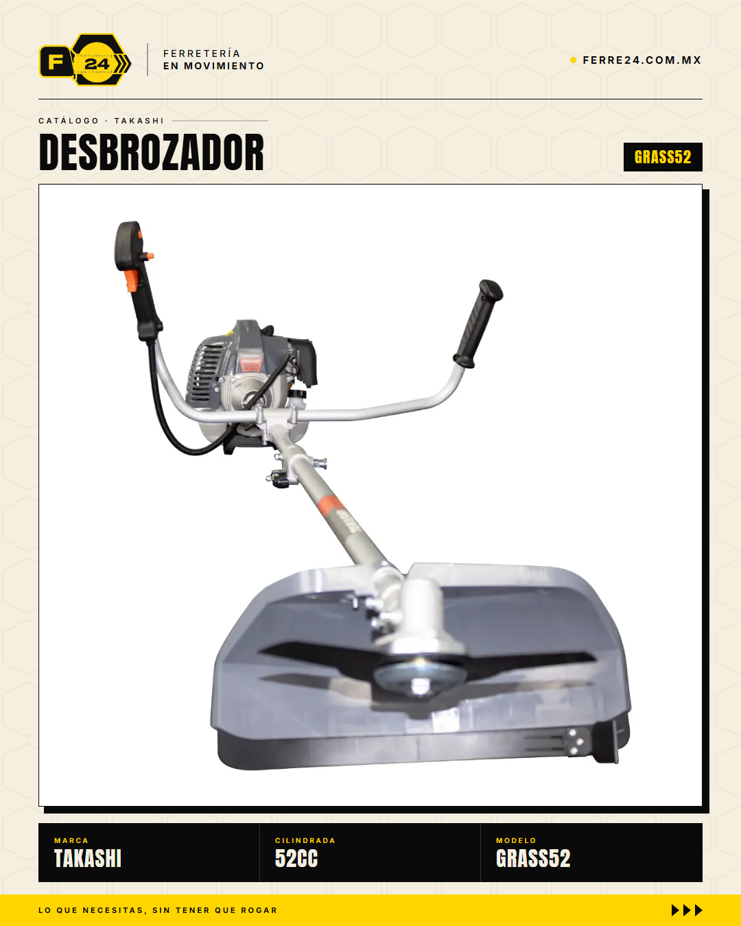 Desbrozadora Takashi GRASS52 52 cc — Guarda Ancha, Kit Completo · sec_003