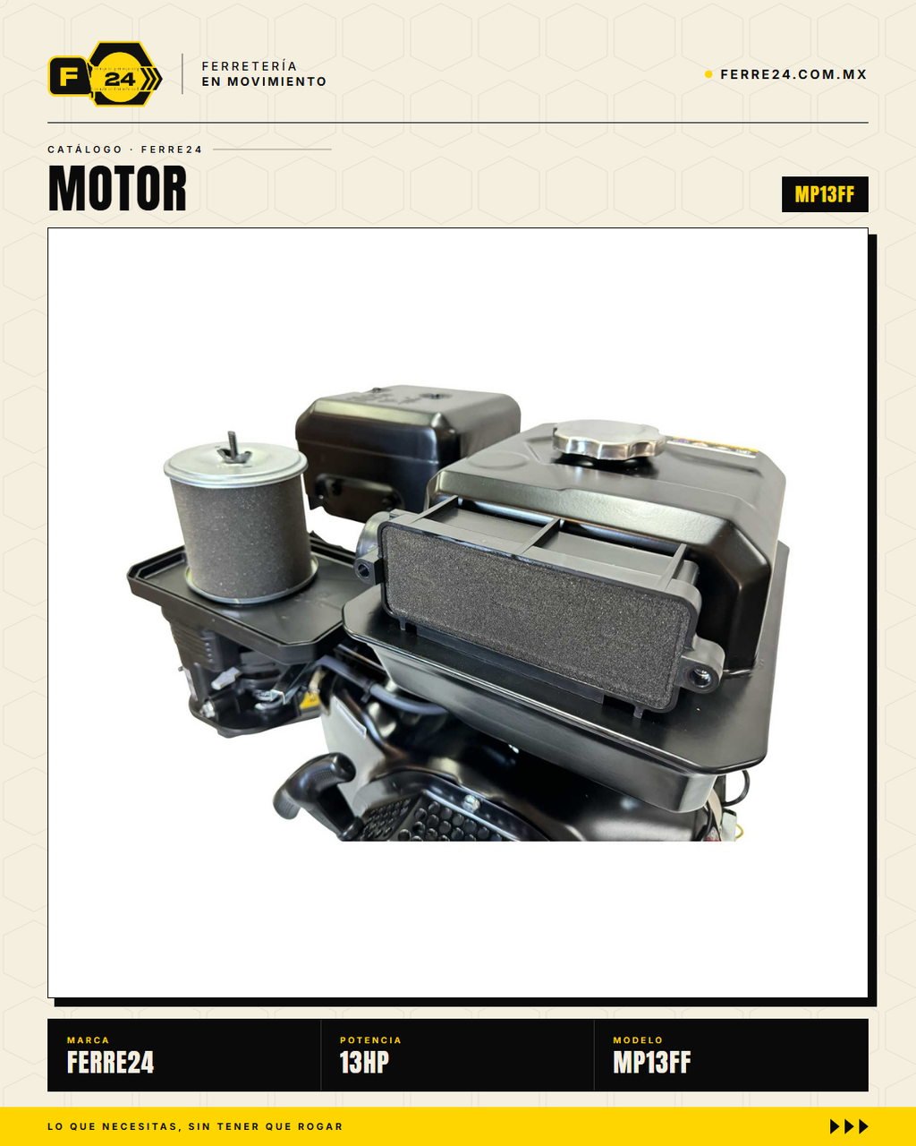 Motor 13 HP 4 Tiempos Doble Filtro — Cuñero 1 · sec_003