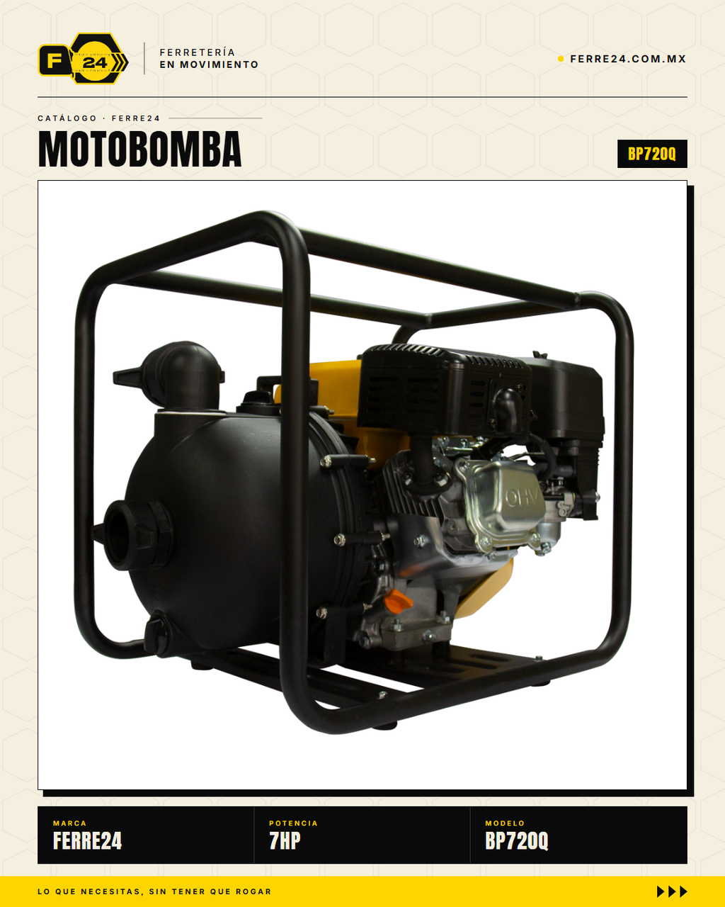 Motobomba para Químicos 7 HP — 2", Autocebante · sec_003