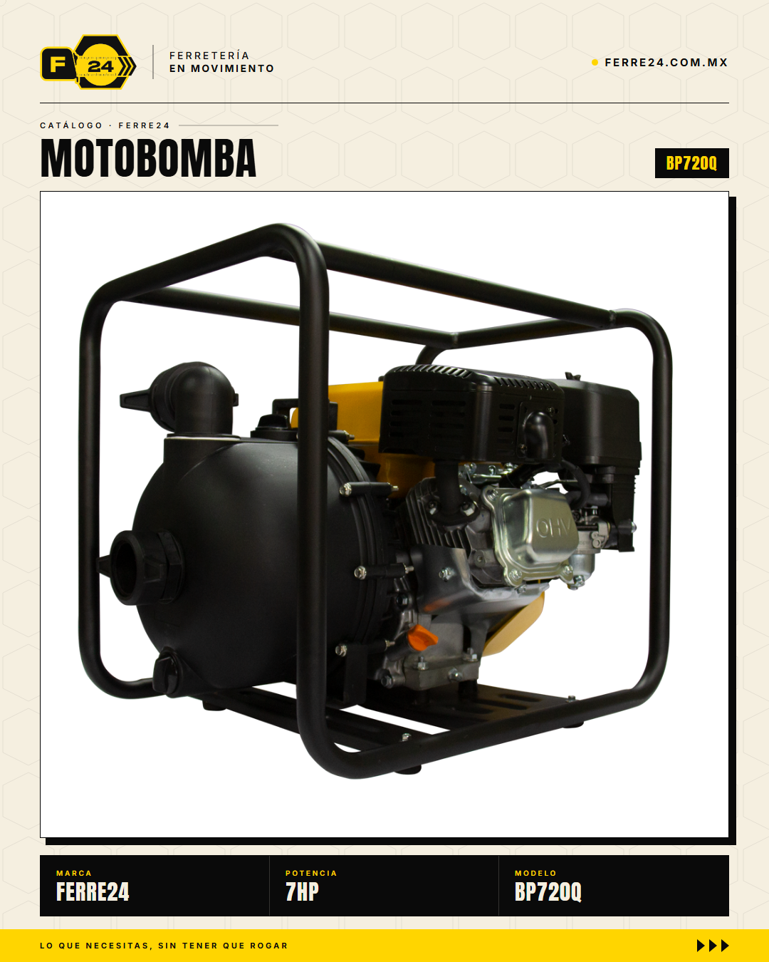 Motobomba para Químicos 7 HP — 2", Autocebante · sec_003