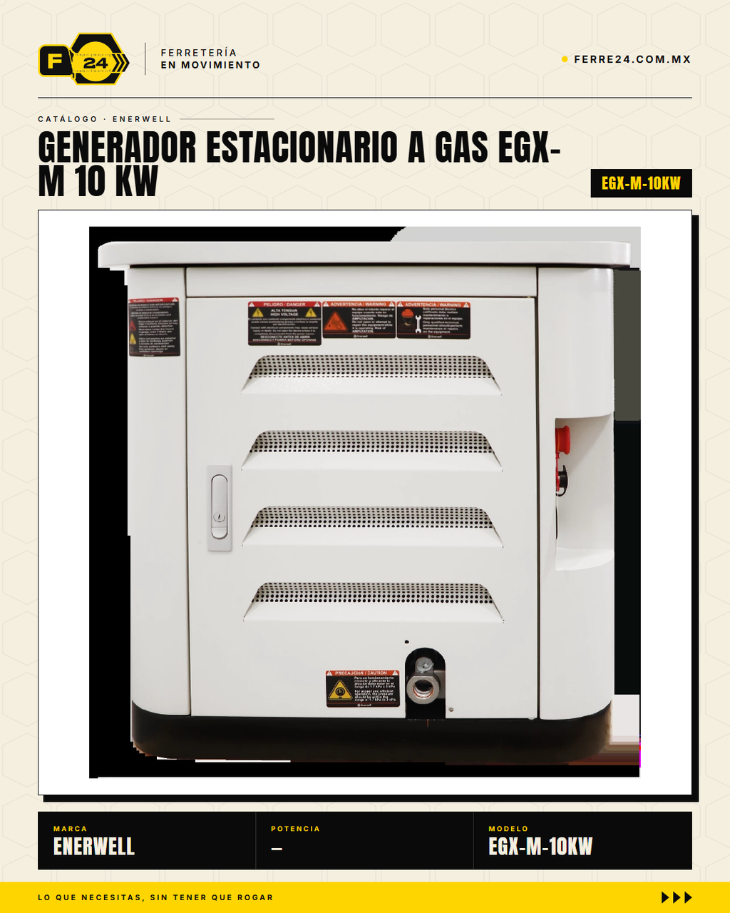 Generador Estacionario a Gas 10 kW — EGX-M · sec_003