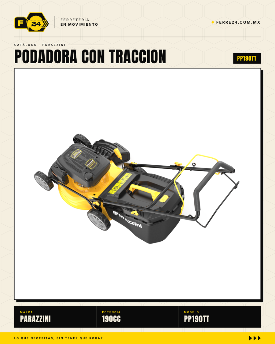 Podadora Autopropulsada 190cc — Corte 21" y Bolsa 65L · sec_003