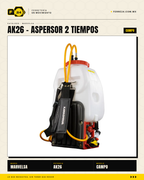 Aspersor Kawashima AK26 — Motor 2 Tiempos 26cc, Depósito 25 Litros · sec_003