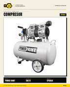Compresor Power Hunt 50 L — Libre de Aceite, Doble Conexión Rápida · sec_003