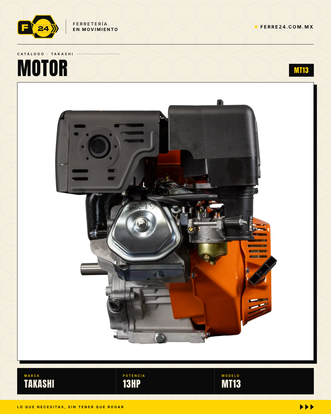 Motor a Gasolina 13 HP 4 Tiempos Takashi MT13 · sec_003