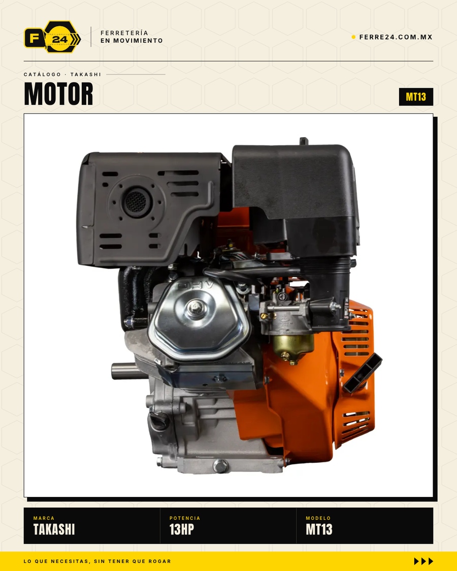 Motor a Gasolina 13 HP 4 Tiempos Takashi MT13 · sec_003