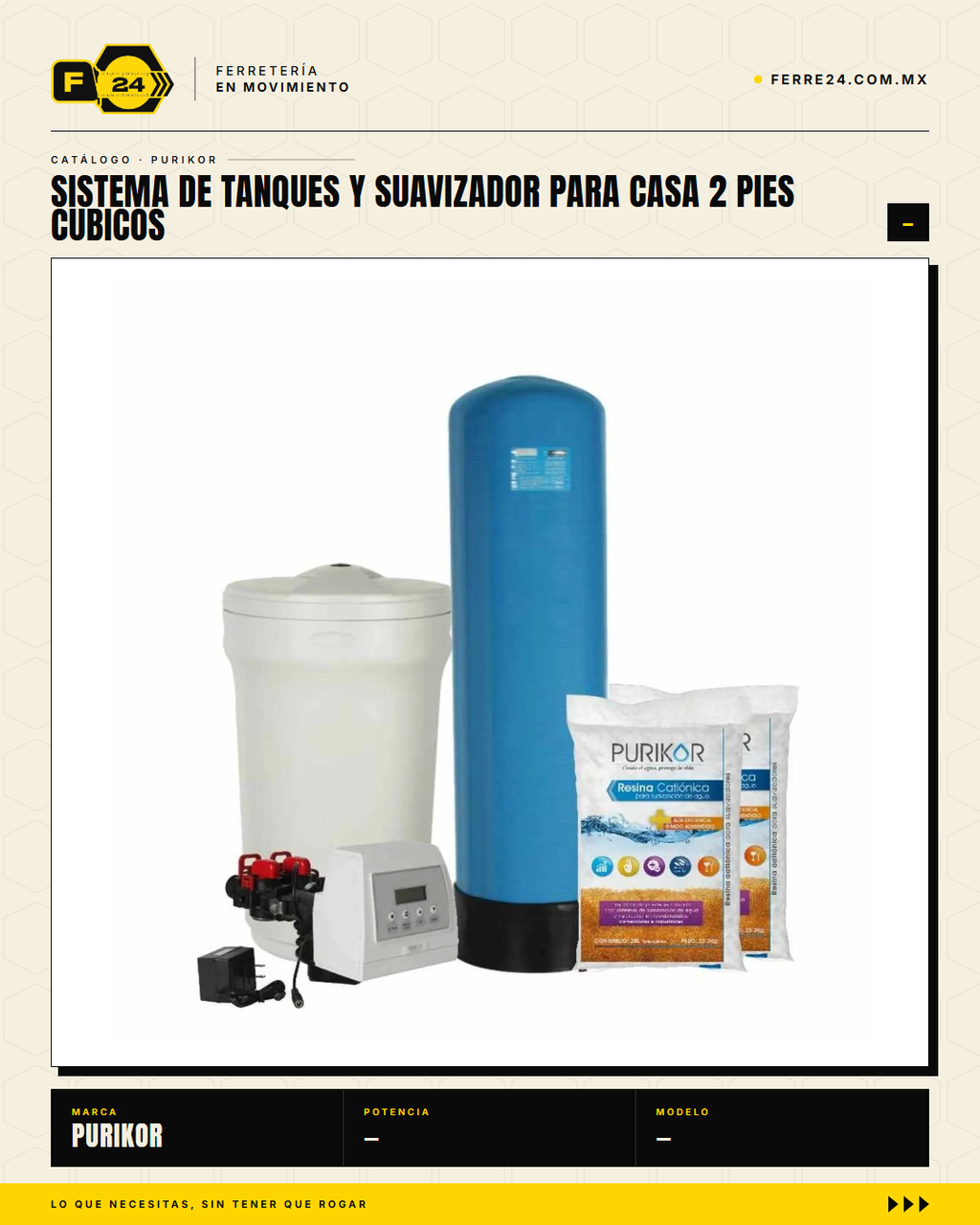 Sistema de filtración por tanques + suavizador para casa completa — Purikor · sec_003