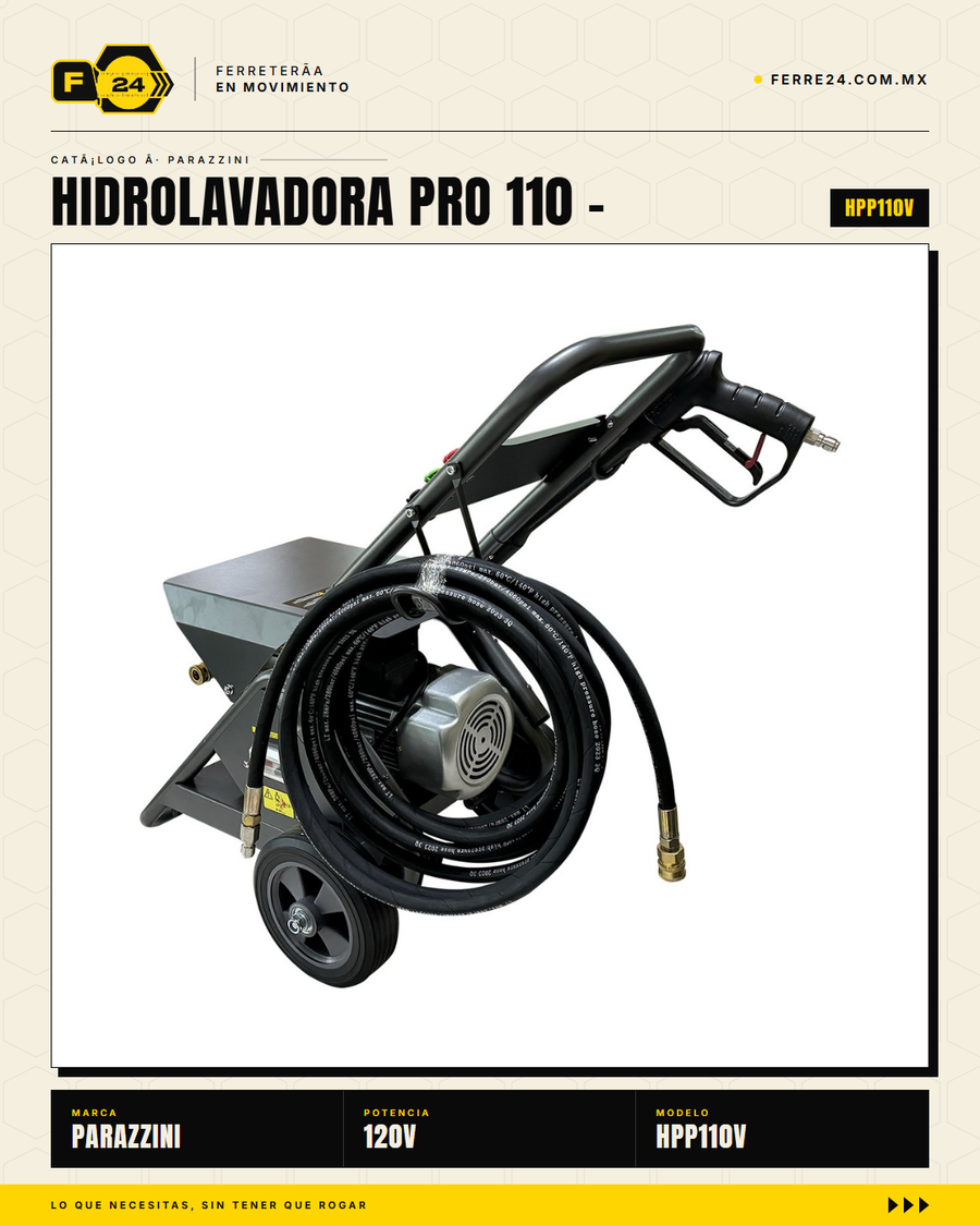 Parazzini HPP110V — pistola y lanza de alta presión