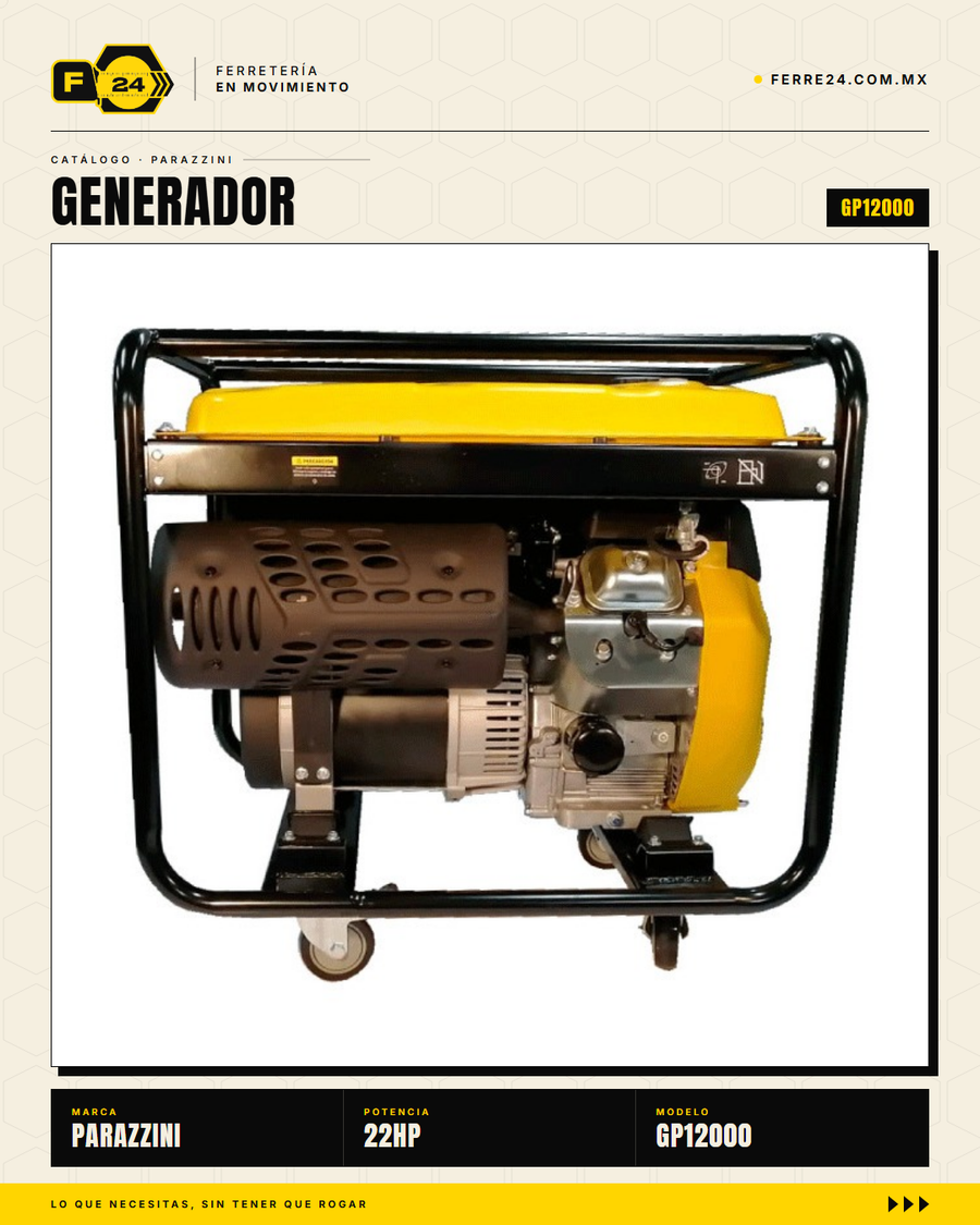 Generador Parazzini GP12000 — 12,000 W y Arranque Eléctrico · sec_003