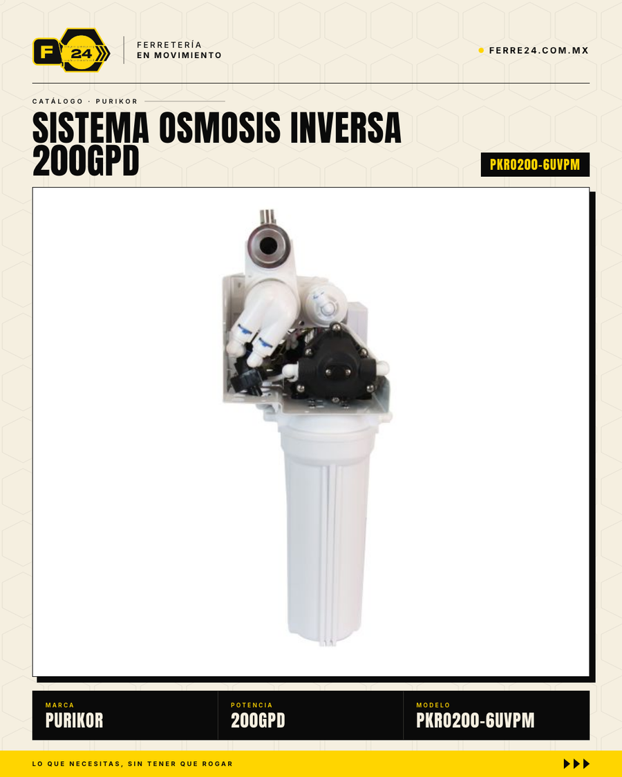 Sistema de Ósmosis Inversa 6 Etapas + UV — 200 GPD PURIKOR · sec_003