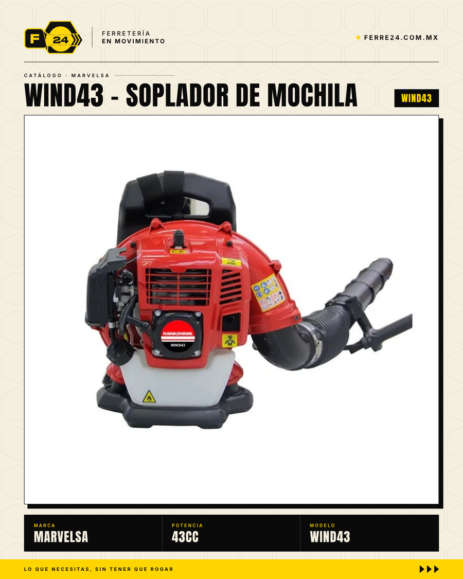 Soplador de Mochila Kawashima 43cc — Potencia Real, Respaldo Nacional · sec_003