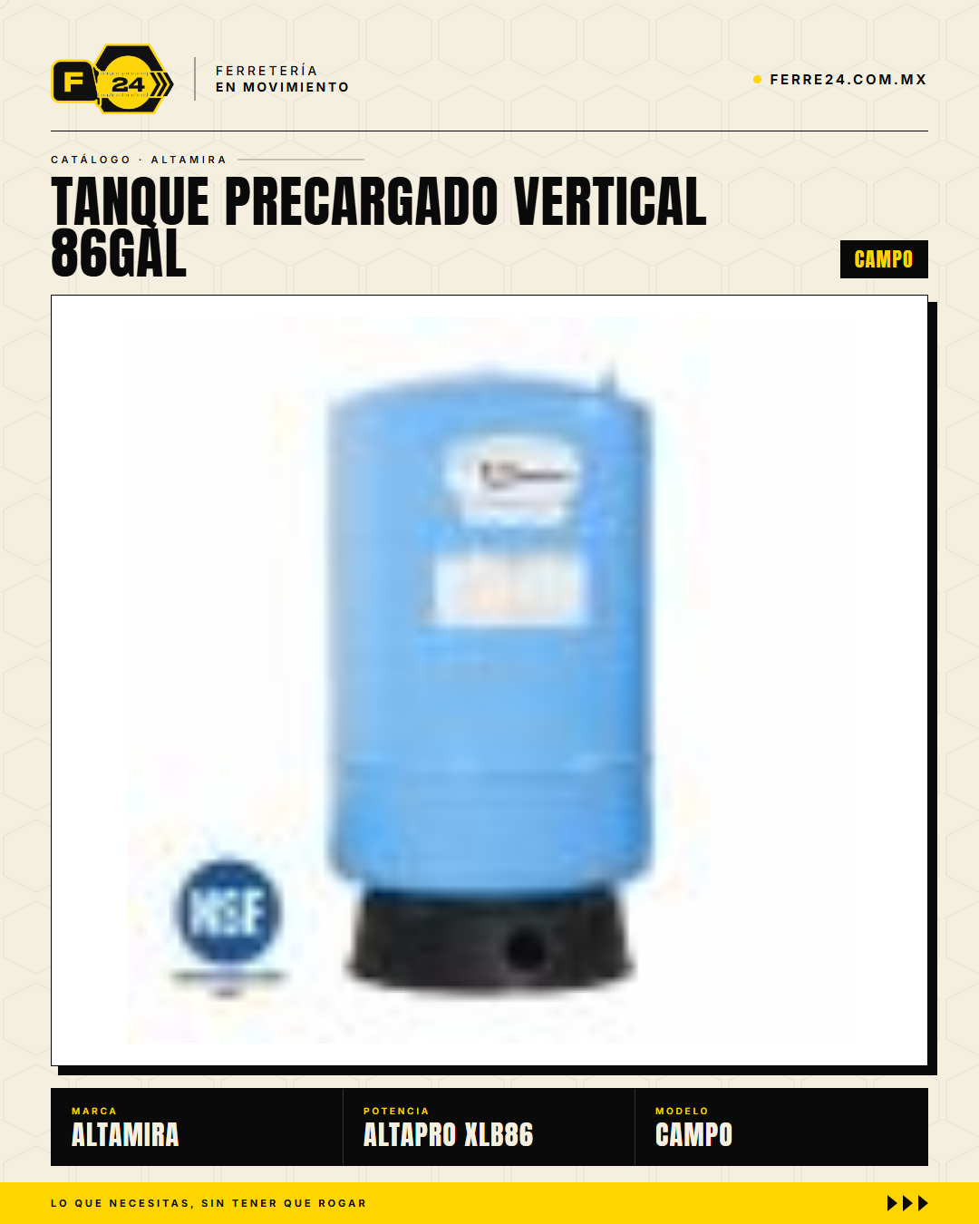 Tanque Precargado ALTAMIRA 86 Gal — Garantía 6 Años, Codo Inox 304 Incluido · sec_003_altamira_cache3
