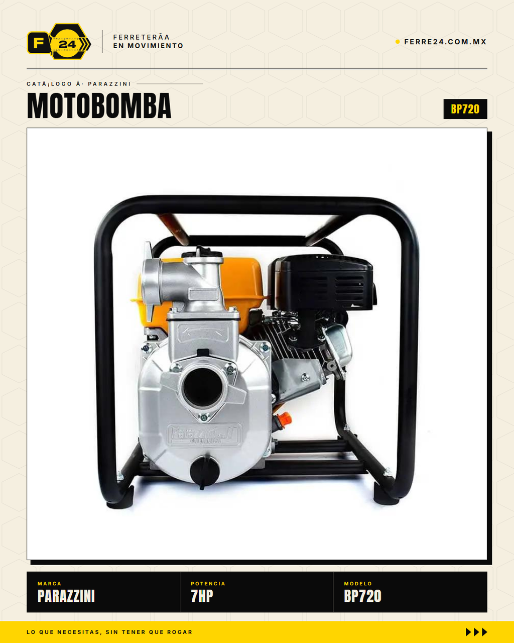 BP720 — estructura jaula protección motor