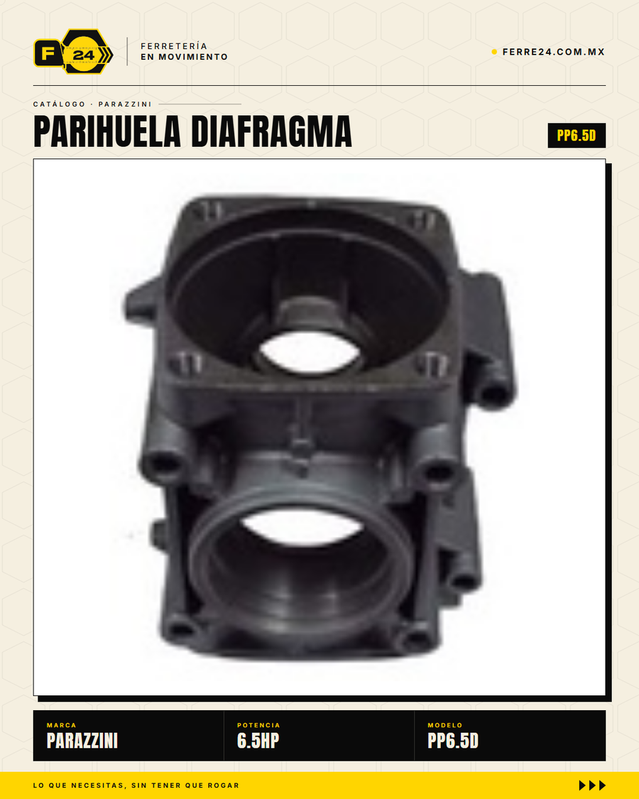 Parihuela Diafragma 6.5 HP Parazzini — Bomba Resistente a Químicos Agresivos · sec_003