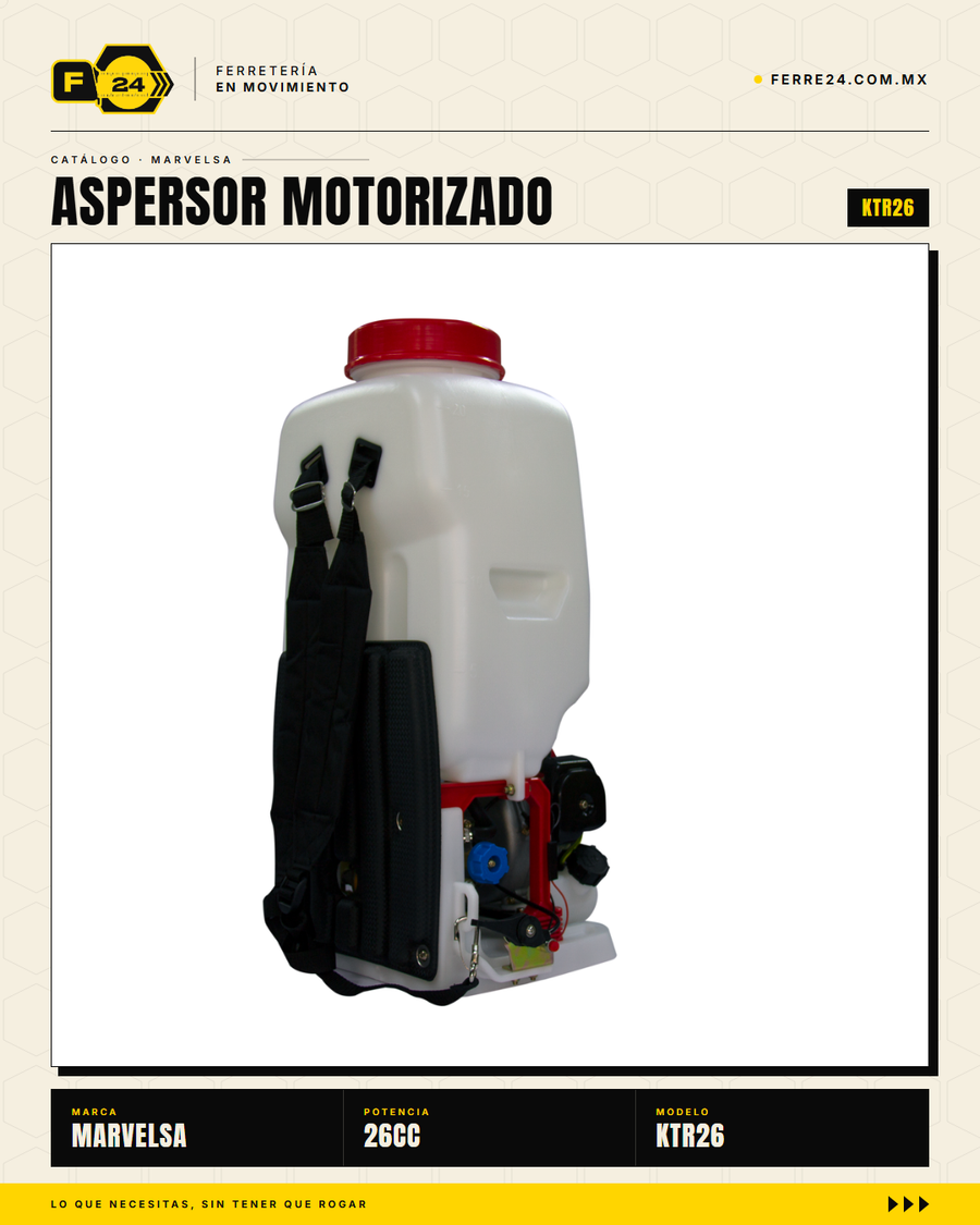 Kawashima KTR26 — Aspersor Motorizado 26 cc con Bomba Rompeolas y Tanque 22 L · sec_003