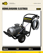 Hidrolavadora Industrial Trifásica 5.5 kW · 3,191 PSI Parazzini Pro · sec_003