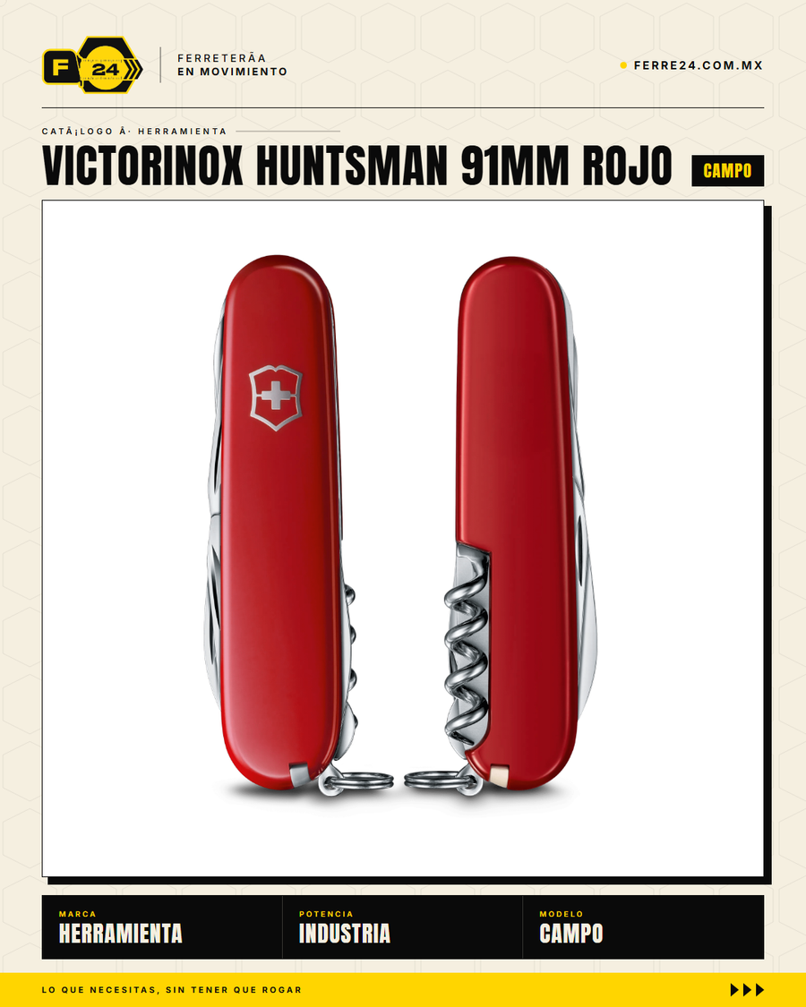 Victorinox Huntsman 91mm Rojo — 15 Funciones con Sierra — vista alternativa