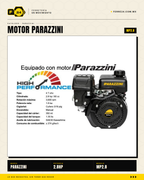 Motor Parazzini 2.8 HP / 97cc — 4 Tiempos OHV · sec_003