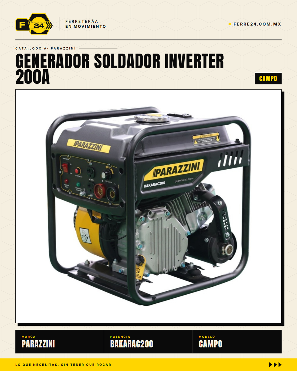 BAKARAC200 — kit incluido: careta solar, orejeras, aceite