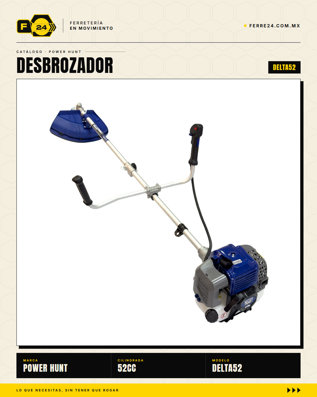 Desbrozadora Power Hunt DELTA52 52 cc — Con Cuchilla de Fábrica · sec_004