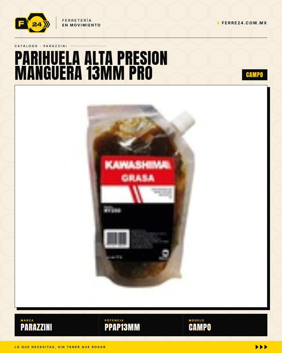 Parihuela Alta Presión Manguera 13 mm PRO — Fumigación Profesional en Grandes Extensiones · sec_004