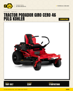 Tractor Podador Giro Cero 46" Kohler 22HP - Troy-Bilt Mustang Z46 · sec_004