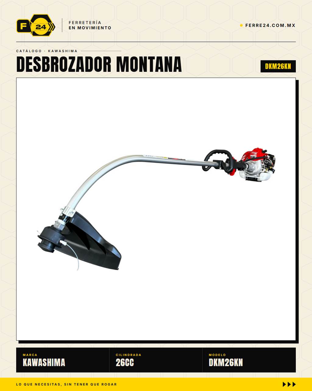 Desbrozadora Kawashima Montana 26 cc — Eje Curvo, 7 kg · sec_004