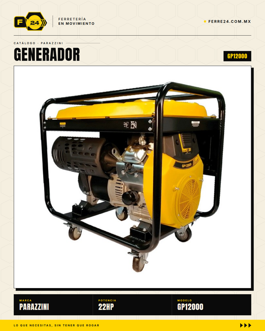 Generador Parazzini GP12000 — 12,000 W y Arranque Eléctrico · sec_004