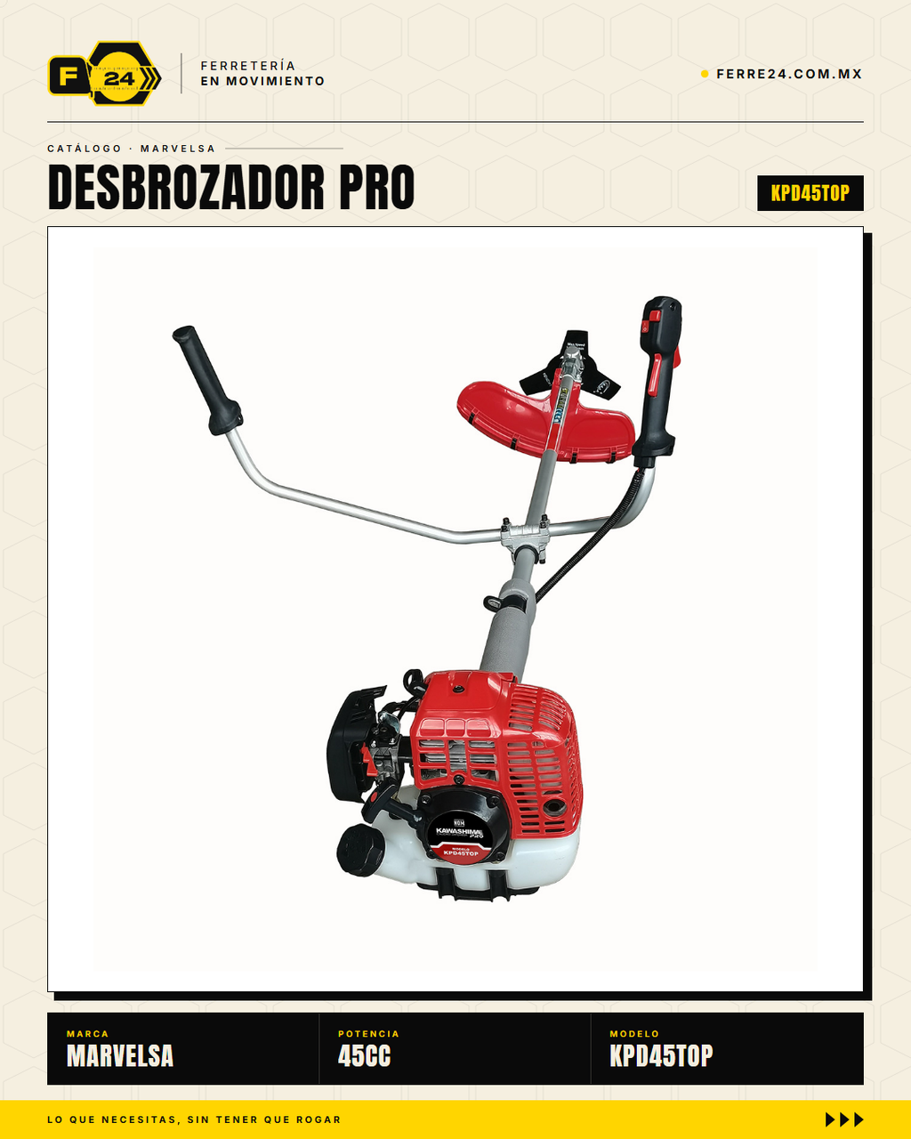 Desbrozador PRO 45cc 2 Tiempos Kawashima — Kit Completo · sec_004