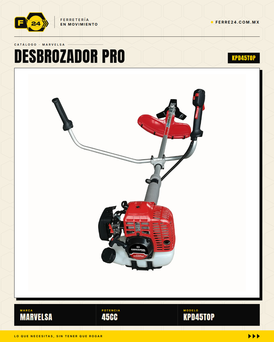 Desbrozador PRO 45cc 2 Tiempos Kawashima — Kit Completo · sec_004