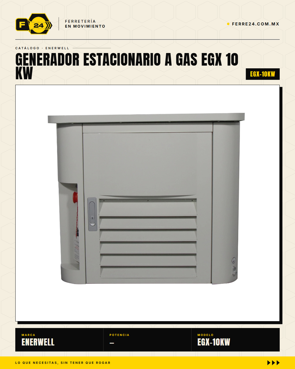 Generador Estacionario a Gas 10 kW — EGX · sec_004