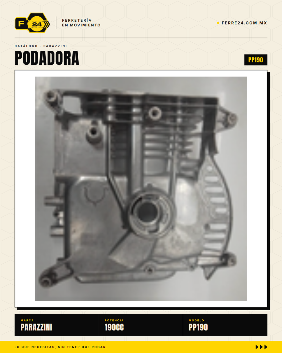 Podadora a Gasolina 190cc Parazzini Pro PP190 — Corte 21" y Bolsa 65L · sec_004