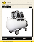 Compresor 80 L libre de aceite, doble conexión rápida. Aire limpio para pintura y neumática. Sin kit: tú usas tus accesorios. · sec_004