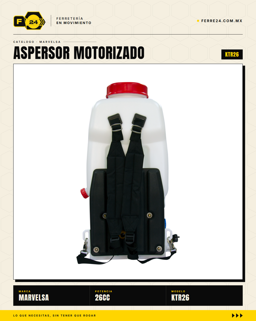 Kawashima KTR26 — Aspersor Motorizado 26 cc con Bomba Rompeolas y Tanque 22 L · sec_004
