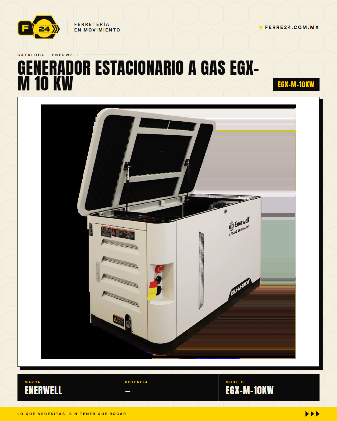Generador Estacionario a Gas 10 kW — EGX-M · sec_004