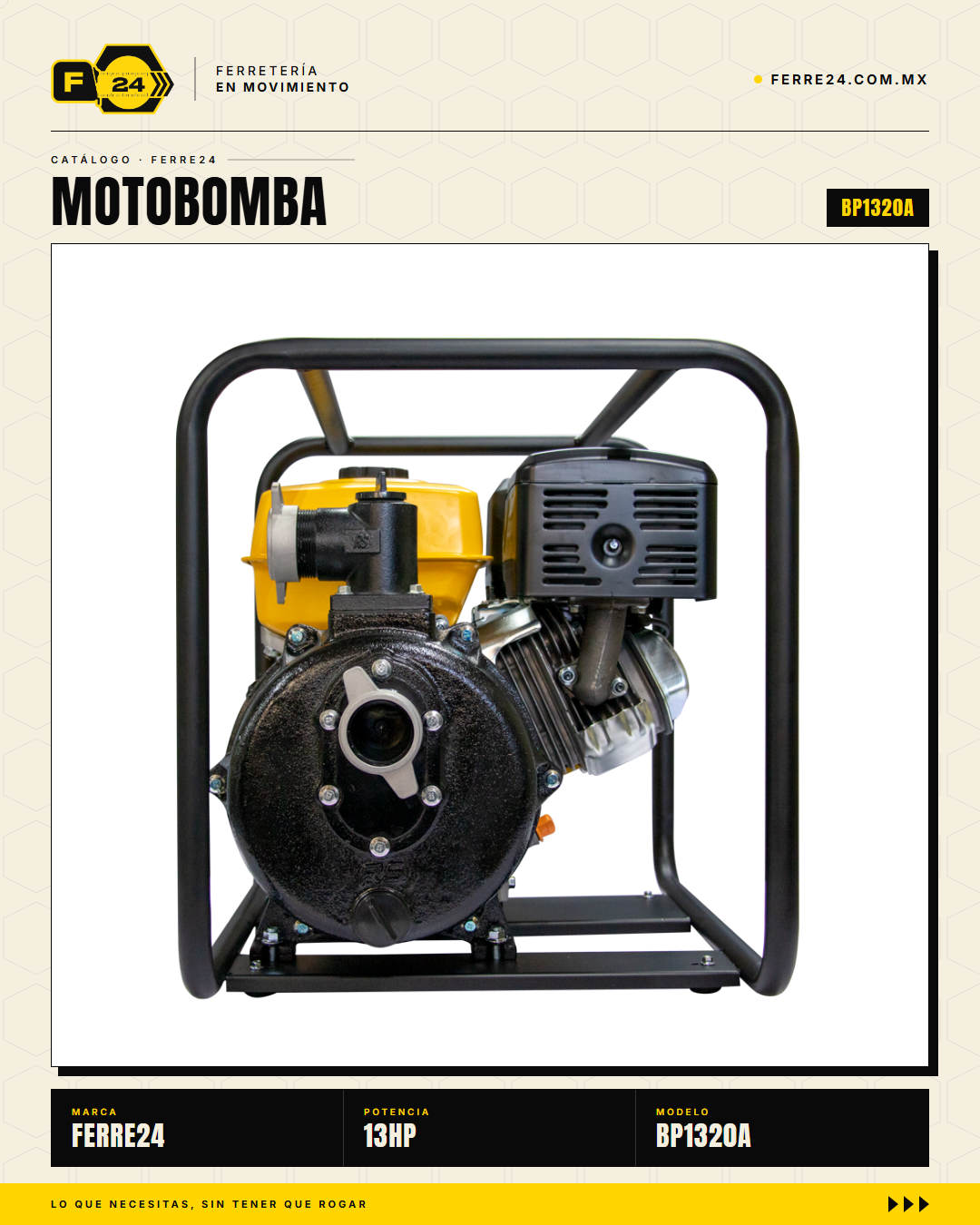 Motobomba Alta Presión 13 HP — 2", 85 m de Altura · sec_004