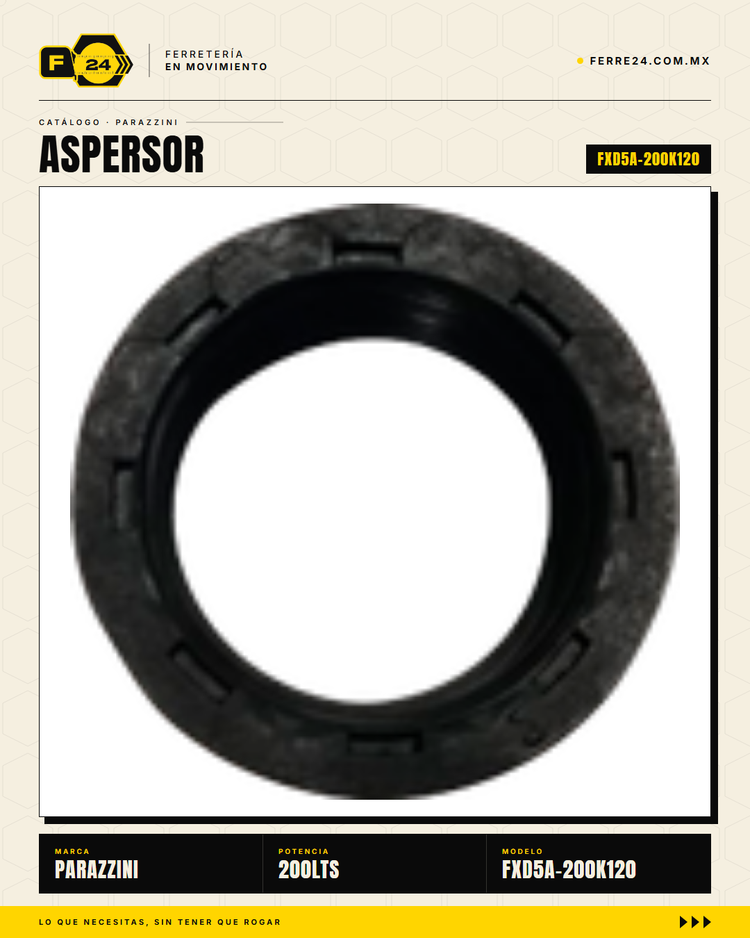 Aspersor Parazzini 200 L Kit Flecha Cardán 120 cm para Tractor 25 HP · sec_004