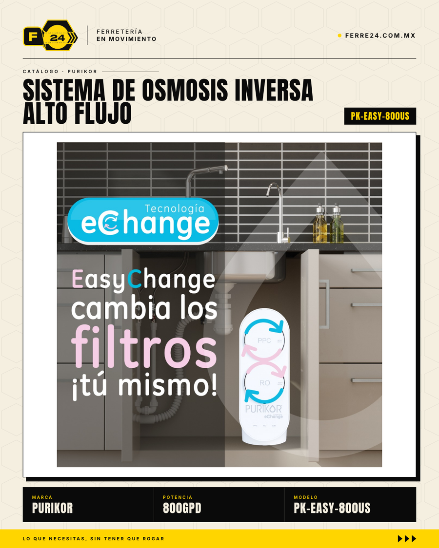 PURIKOR PK-EASY-800US — Ósmosis Inversa 800 GPD Sin Tanque · sec_004