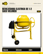 Revolvedora Eléctrica Parazzini 180 L — 650W, 110V, 1/2 Saco · sec_004